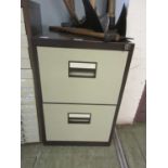 A two drawer filing cabinet