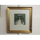 A framed and glazed limited edition print, 9/200 titled 'Hidcote II' signed David Suff