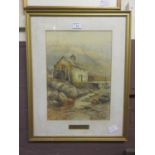 A framed and glazed watercolour titled 'Old Mill At Kynance Cove' signed John Syer