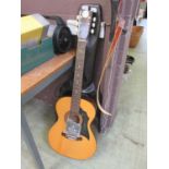 A Kay acoustic guitar in carry case