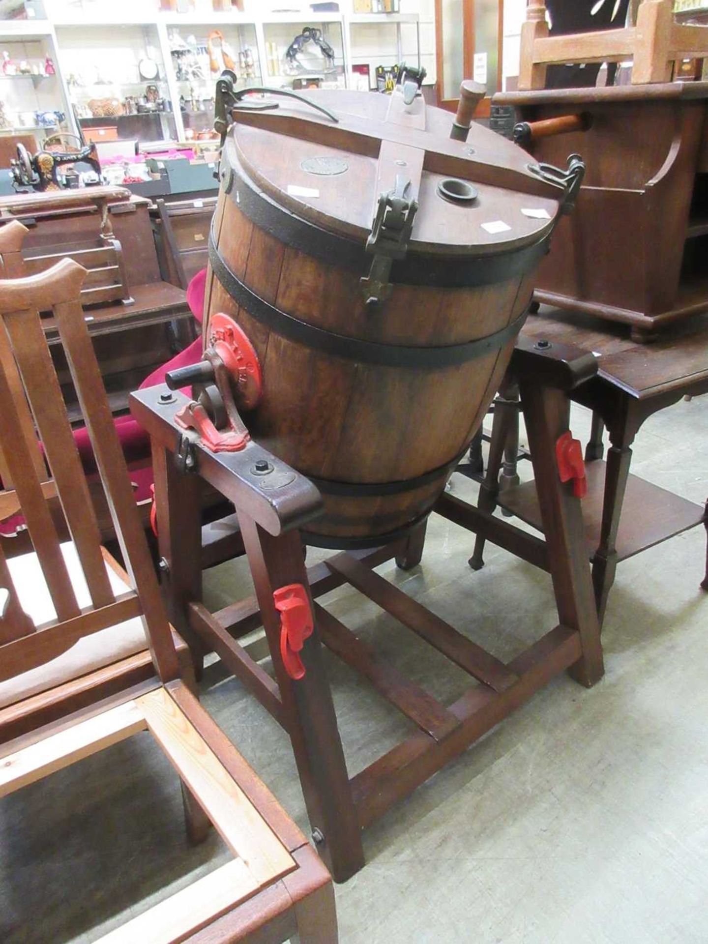 An early 20th century no.5 butter churn by Waide and Sons