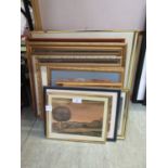 A collection of framed and glazed watercolours of landscapes, seascapes etc.