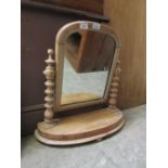 A Victorian pine swing toilet mirror