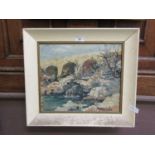 An oil on canvas of river scene signed Durant dated 1963