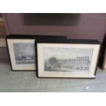 A set of ten framed and glazed monochrome prints of buildings