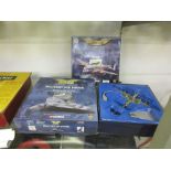 Two boxed military aircrafts by Corgi to include Vulkan and Lancaster