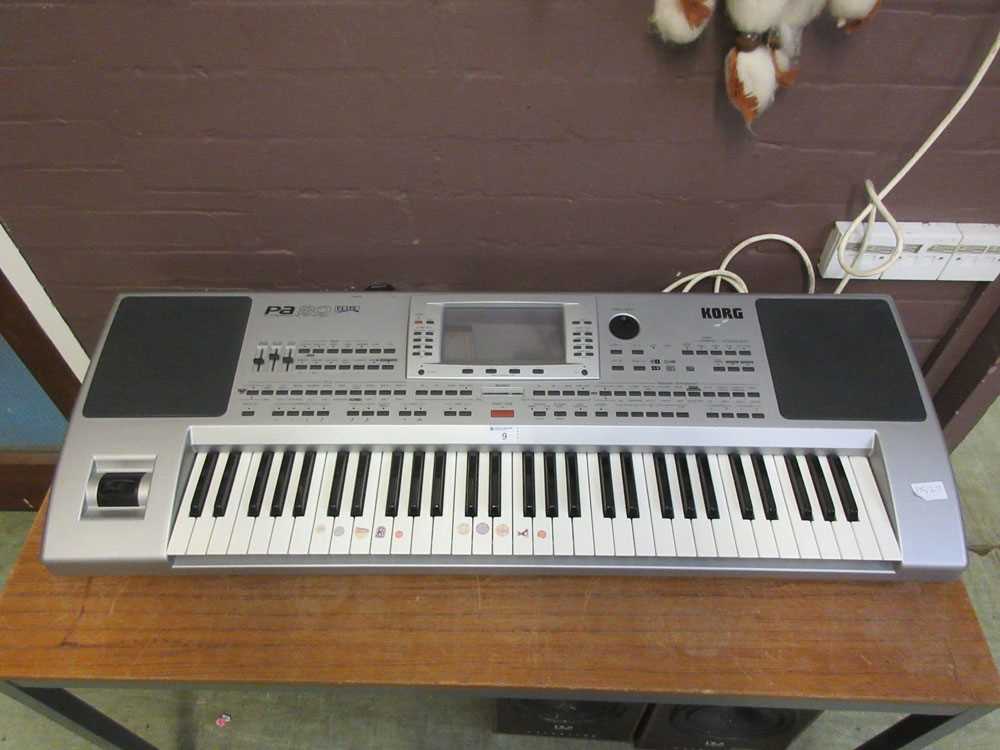 A Korg PA80 Elite keyboard