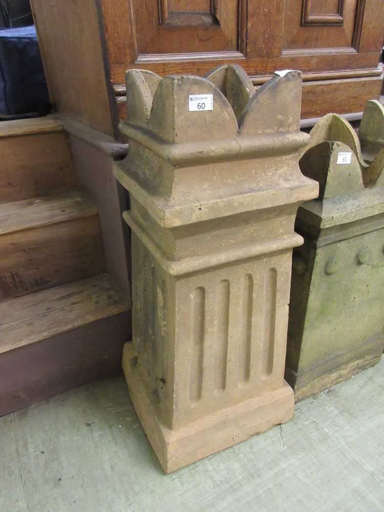 An earthenware chimney pot