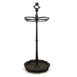 A 19th century black painted cast iron umbrella stand, h. 70 cmCondition commensurate with age.