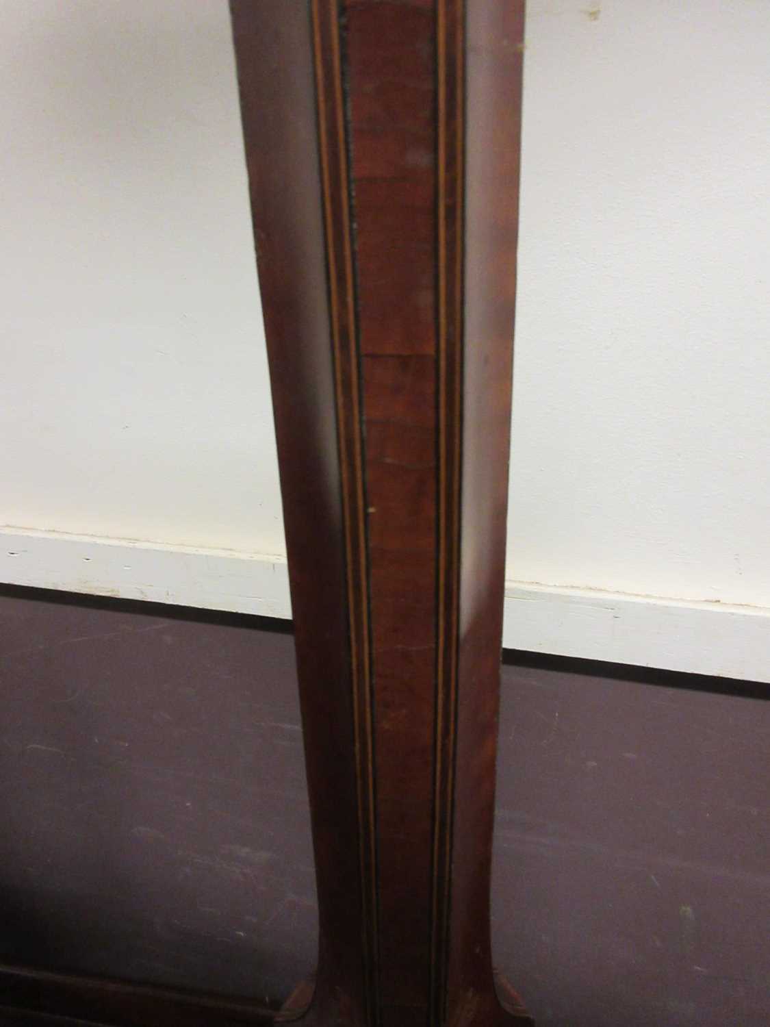An early 20th century satinwood and marquetry music stand, the lyre slope on adjustable column and - Image 13 of 22
