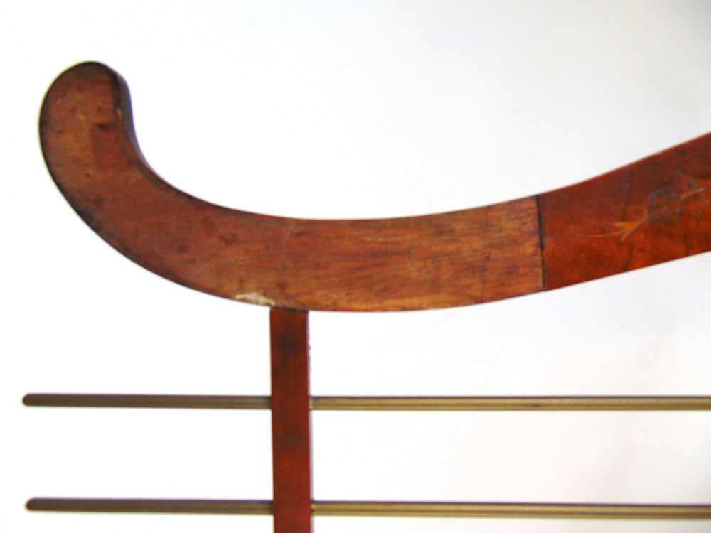 An early 20th century satinwood and marquetry music stand, the lyre slope on adjustable column and - Image 4 of 22