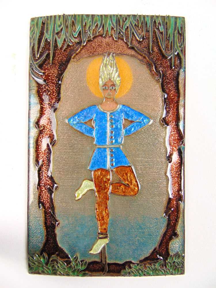 Twenty five enamelled artwork panels on copper, many initialled D.H. for Diana Hull - Image 3 of 3