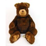 Large Steiff brown bear wonderfully soft good condition height 75cm.