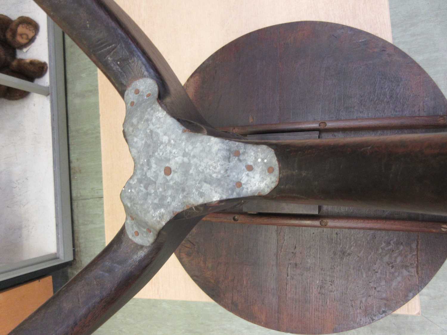 An 18th century oak tilt top tripod table, the circular top on a turned column on three splay - Image 7 of 11