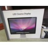 A boxed Apple LED cinema display screen