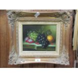 An ornate gilt framed oil on canvas of still life signed Nodrik