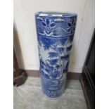 A ceramic Chinese style stick stand (A/F)