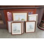 A collection of artworks to include watercolours by Jones etc.