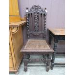 A 19th century single chair with cane seat