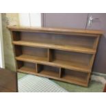 A 20th century oak open bookcase