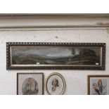 An ornate framed and glazed pastel of countryside scene initialled P.L dated 1902