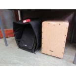 A Stagg Cajon with soft carry case