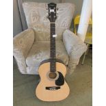 A Martin Smith steel strung acoustic guitar with soft carry case