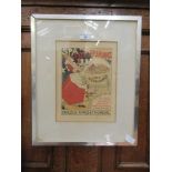 A framed and glazed French advertising poster