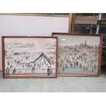 Two framed Lowry prints