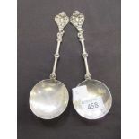 Two silver hallmarked spoons weighing approximately 103g