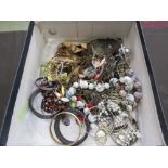 A box containing a quantity of costume jewellery