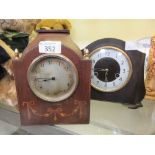 A Smiths Bakelite mantle clock together with an early 20th century mahogany cased mantle clock