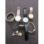 A bag containing a quantity of wristwatches by various makers