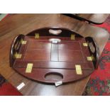 A reproduction mahogany butler's tray