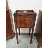 An 18th century mahogany pot cupboard (A/F)