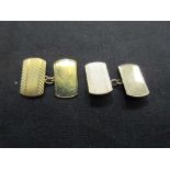 A pair of 9ct gold cuff links approx. weight 2.96g