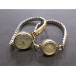 Two 9ct gold cased lady's watches