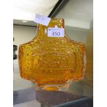 A possible Whitefriars tangerine glass T.V. vase designed by George BaxterNo apparent damage when