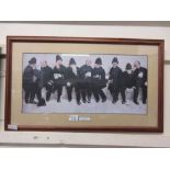 A framed and glazed print titled 'Nine Pints Of The Law' by Lawson Wood