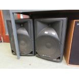 A pair of QTX Sound speakers