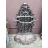 A cast metal Victorian style stick stand