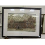 A framed and glazed limited edition print (51 of 70) signed Valerie Thornton titled 'Competent