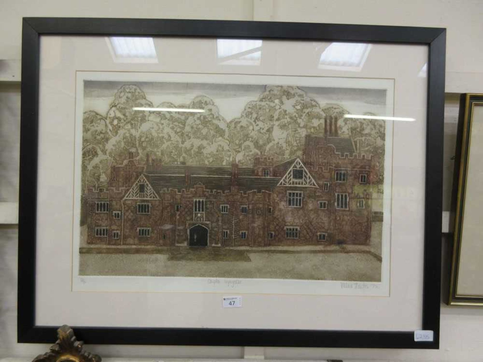 A framed and glazed limited edition print (51 of 70) signed Valerie Thornton titled 'Competent