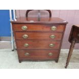 An early 20th century mahogany chest of four drawers