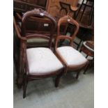 A pair of 19th century style bedroom chairs