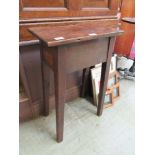 A 19th century and later mahogany topped occasional table