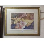 A framed and glazed limited edition (512 of 850) Russell Flint print with blind stamp