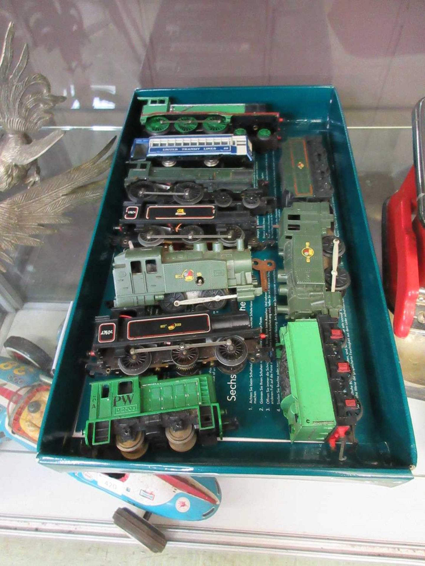 A collection of possible 00 railway engines and wagons