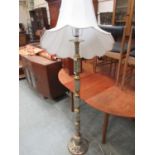 A pierced brass standard lamp