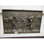A moulded plaque 'The Forge Stoneleigh' signed Elizabeth Sharp